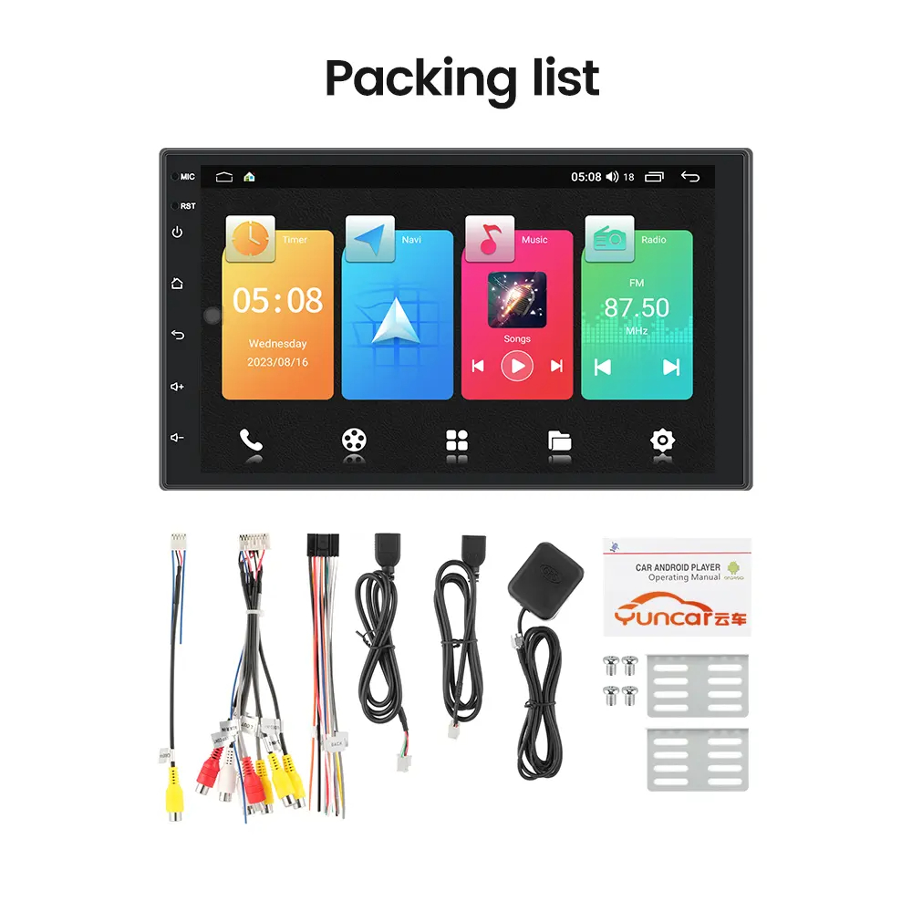 Hot sale 7 Inch Double 2 Din Car Stereo Android car screen android radio android car player