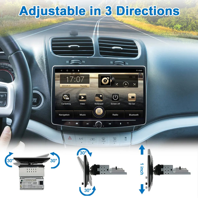 Removable Touch Screen 10.1 "Android Radios Car Multimedia Player With GPS 1 Din Car Video Player