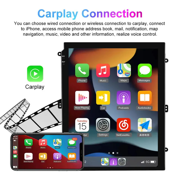 Naviyun 9.7 Inch Vertical Tesla Style Touch Android Screen Car Multimedia Player With Gps Android System Car Radio