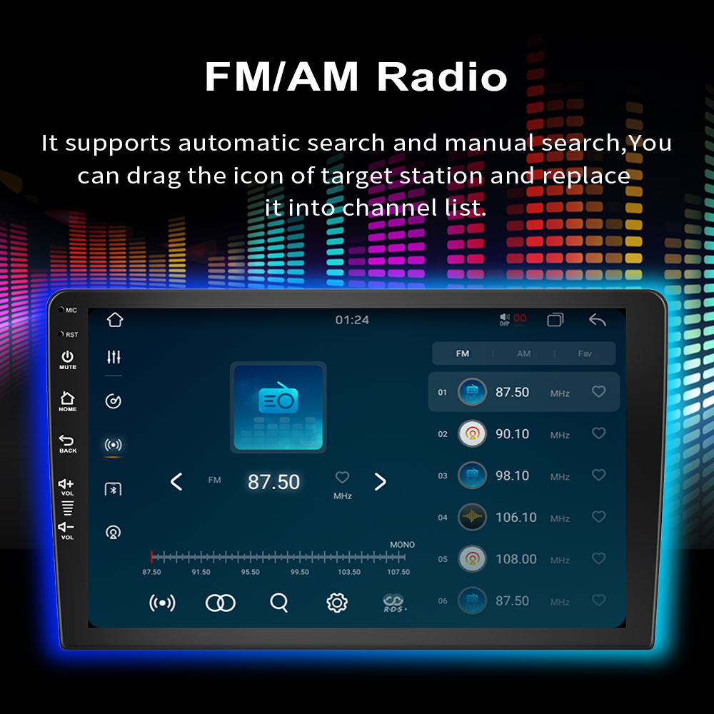Car Radio Audio GPS Navigation 4G SIM DVD Player with Screen Carplay Android Auto ADAS FM Wifi