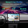 13" 2k QLED Screen 8core Dsp 6GB +128GB Car Stereo Audio Single Knob Car GPS Touch Screen Android Auto Carplay Android Car Radio