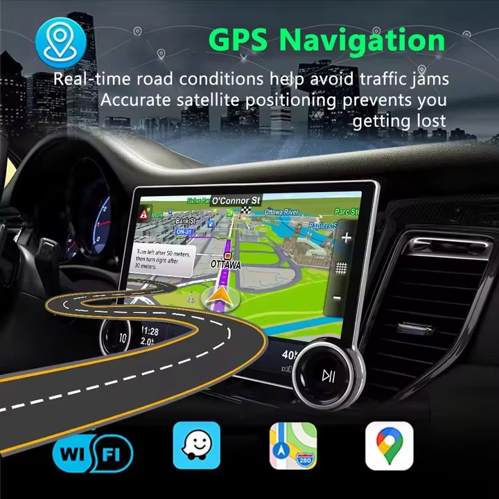 10.5 Inch General Motors Android Display Touchscreen Car DVD Player Dual Din Car Stereo Carplay 2k Android Car Radio Dual Knobs