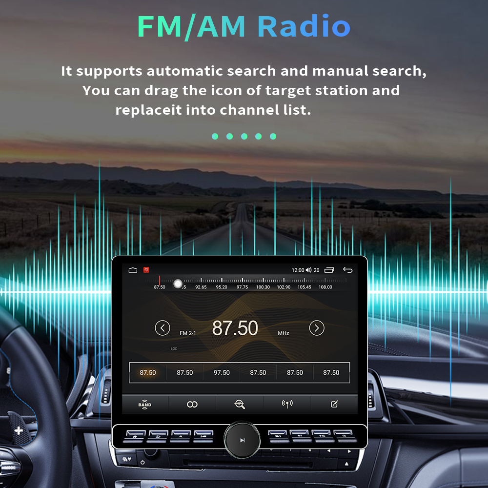 13" 2k QLED Screen 8core Dsp 6GB +128GB Car Stereo Audio Single Knob Car GPS Touch Screen Android Auto Carplay Android Car Radio