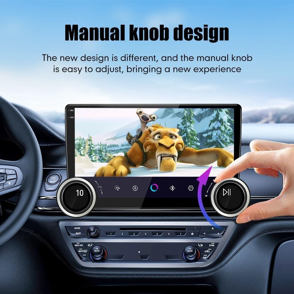 10.5 Inch General Motors Android Display Touchscreen Car DVD Player Dual Din Car Stereo Carplay 2k Android Car Radio Dual Knobs