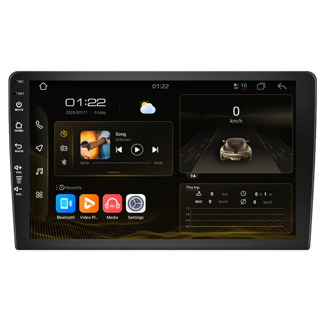 Car Radio Audio GPS Navigation 4G SIM DVD Player with Screen Carplay Android Auto ADAS FM Wifi