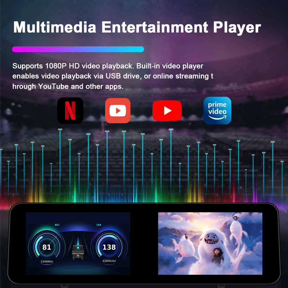 Car Radio Audio GPS Navigation 4G SIM DVD Player with Screen Carplay Android Auto ADAS FM Wifi