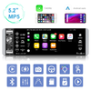 1Din 5.2'' Car Audio MP5 Combo - Wireless CarPlay/Android Auto/Mirrorlink, BT RDS FM Radio + USB DVD Player for Cars