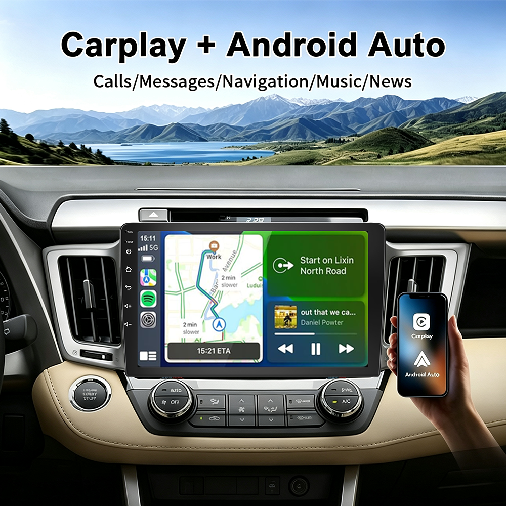 T55 Factory Supply OEM ODM 1280*720 IPS Android 13 Car Radio 4+64GB DSP GPS Wireless Carplay Android Auto Car Stereo