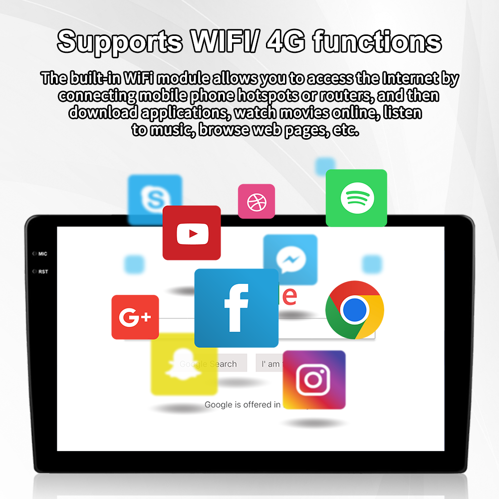 FYT7865 AI 9 Inch 2Din Autoradio 4GB 64GB QLED Touch Screen Android Car Stereo AM FM BT DSP Multimedia Car Radio DVD Player